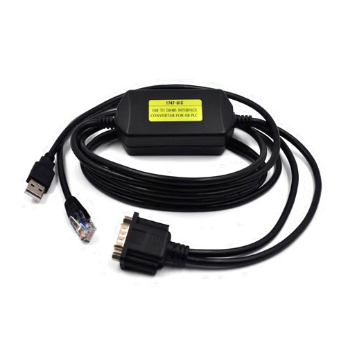 Zhupoub PLC Programming Cable USB Interface adapted to 1747-UIC USB to DH485 RS485 RS232 Interface Converter for AB PLC SLC5/01/02/03/05 and Micrologix 1000 Series