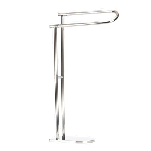 Bamodi Freestanding Towel Rack for Bathroom Floor - Practical Bath Towel Rack Holder Stand for Bathroom, Kitchen, Room - Easy to Assemble, with Offset Rails for Drying - Black Steel Finish