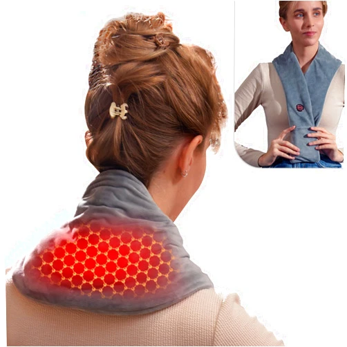 Remo Neck Heating Pad, Portable Cordless Heating Pad for Neck Pain, Compact Heated Neck Wrap with Soft, Heated Scarf Gift for Family,Gray