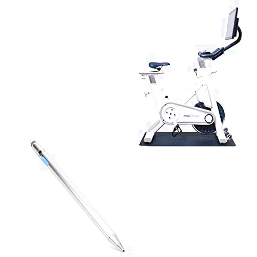 BoxWave Stylus Pen Compatible with MYX Fitness Myx - AccuPoint Active Stylus, Electronic Stylus with Ultra Fine Tip for MYX Fitness Myx - Metallic Silver