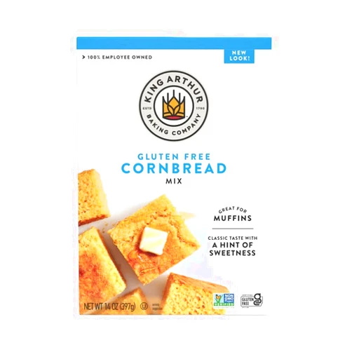King Arthur Gluten Free Cornbread and Muffin Mix, 14 Ounces (Pack of 6)