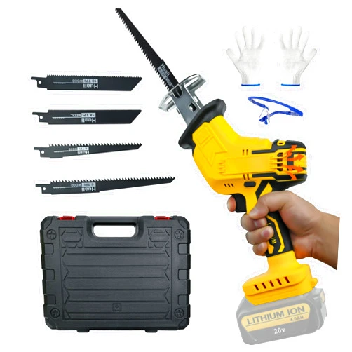 LouSdZoke Cordless Reciprocating Saw for DeWalt 20V Battery, Sawzall Tool-Free Blade Change with 4 Saw Blade,0-3000 SPM Variable Speed for Wood/Metal/PVC Cutting, Tool Only, No Battery
