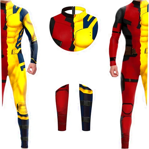 ENiORUI Men's Superhero Costume Bodysuit 3D Superhero Cosplay Zentai Outfit Jumpsuit