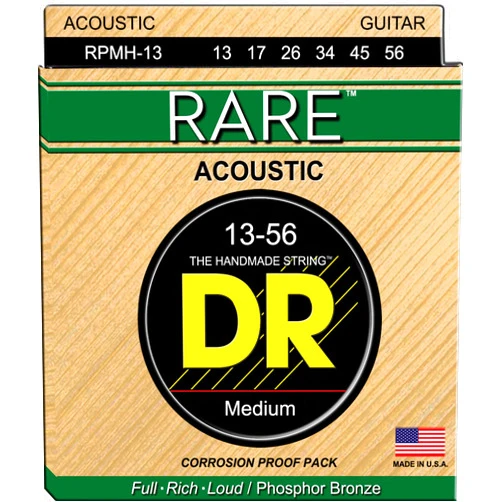 DR Strings Rare - Phosphor Bronze AcousticHex Core 13-56