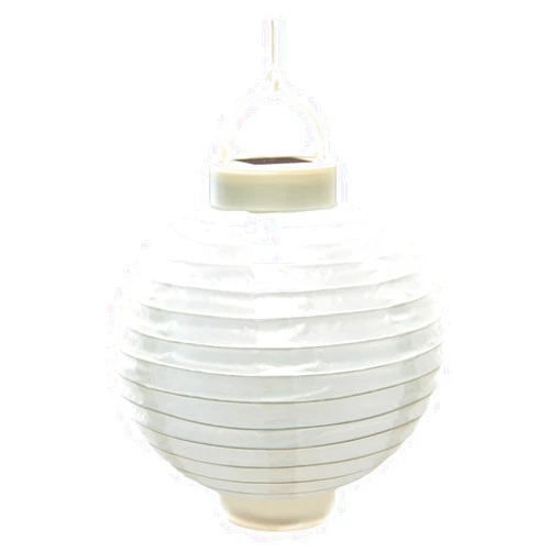 LumaBase Solar Powered Nylon Lanterns, White - Set of 3