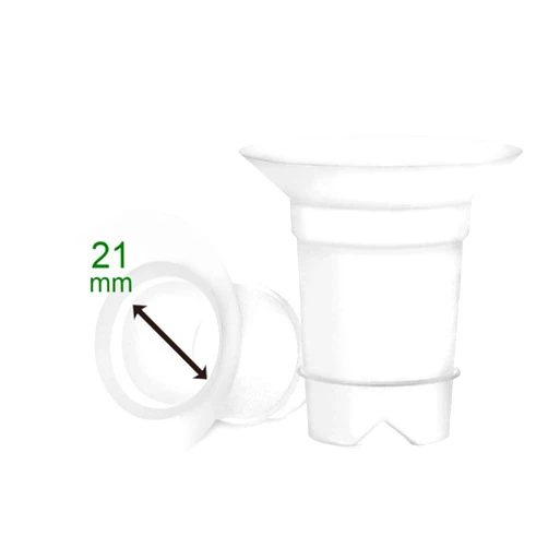 Maymom Flange Inserts 21mm (Long) Compatible with Medela 24mm PersonalFit Shield, Spectra 24mm, Freemie 25mm Cup, Willow 24 mm Cup, Compatible with Momcozy Wearable 24mm Cup (S9, S10, S12); 2pc/pk