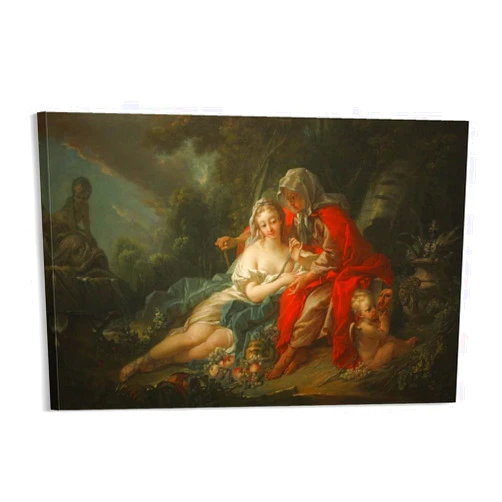 Franois Boucher - Earth- Vertumnus and Pomona Poster Decorative Painting Canvas Wall Art Living Room Posters Bedroom Painting 12x18inch(30x45cm)