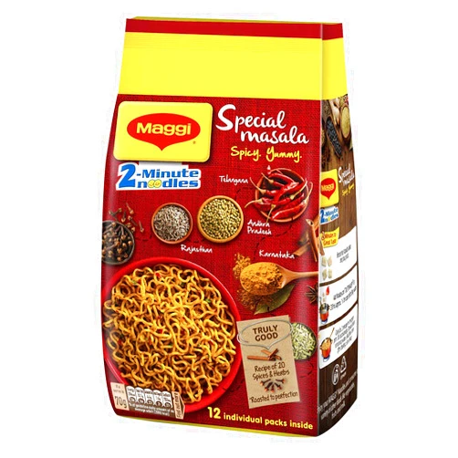 Maggi 2-Minute Special Masala Instant Noodles, 70g (Pack of 12)