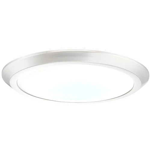 Quoizel Verge Flush Mount Ceiling Light, 16 Inch Brushed Nickel Low-Profile Light, Integrated LED 2640 Lumens, 31W, Close to Ceiling Light Fixture for Hallway, Kitchen, Bedroom, Living Room or Foyer