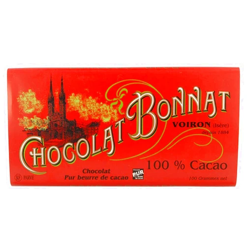 Bonnat 100% Dark Chocolate Bar