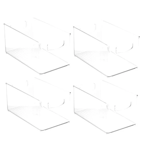 Lifetime Appliance Parts UPGRADED 4 x Clear Organizer Storage Bin with Handle Compatible with Kitchen I Best Compatible with Refrigerators, Cabinets & Food Pantry - 10