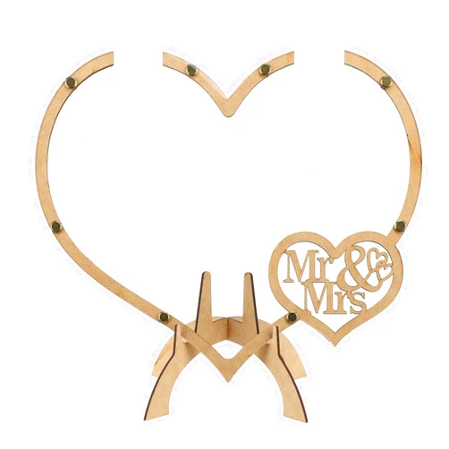 AUNMAS Wooden Guest Book Drop Box, Wedding Guest Book with 100 Love Heart Pieces for Wedding Reception (Heart)