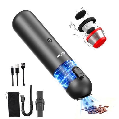 RUBOT Handheld Vacuum Cordless,Car Vacuum Portable Cordless Lightweight with Strong Suction, Portable Mini Vacuum for Home/Car/Office, Black