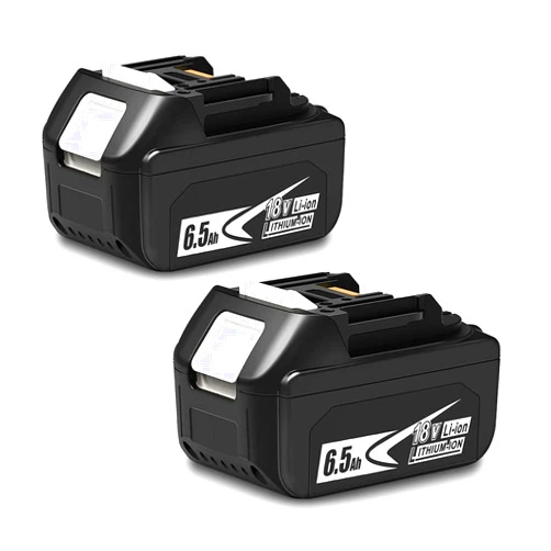 Atcuji 2 Pack 6.5Ah BL1860B 18V Battery Replace for Makita 18 Volts Battery 6.0Ah BL1860B 5.0Ah BL1850 4.0Ah BL1840, Compatible with Makita 18V Battery 6Ah 5Ah 4Ah