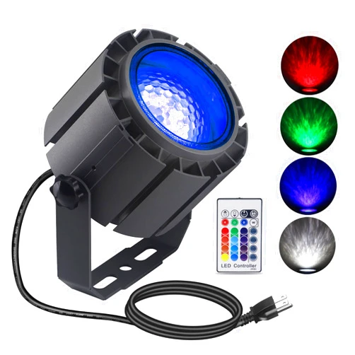 Yasotek Water Wave Light Projector Outdoor, 144W Ocean Water Ripple Effect Light with RF Remote,RGBW Color Changing Flame Fire Effect Lights for Christmas, Halloween