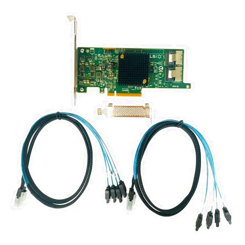 LANPAN LSI 9207-8i RAID Controller Card 6Gbs SAS HBA P20 IT Mode for ZFS FreeNAS unRAID RAID Expander Card + 2 * 8087 SATA Cable