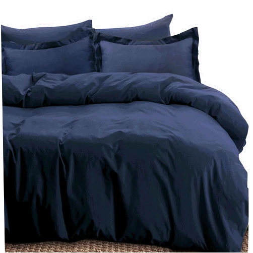Essina King Duvet Cover Set – 3-Pcs Microfiber Duvet Cover 2 Pillow Shams – Wrinkle-Resistant King Size Duvet Cover – Solid Color Duvet Cover Zipper Closure and 4 Corner Ties – Magic Navy Blue