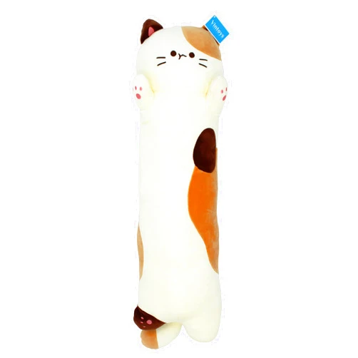 Vintoys Very Soft Cat Long Hugging Pillow Plush Kitten Kitty Stuffed Animals Milky White 26