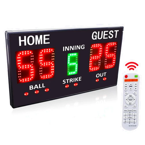 YZ LED Baseball/Softball Scoreboard for Fence, High-Light Digital Scoreboard with Remote, Rechargeable Wireless Electronic Baseball Scoreboard, Score Keeper with Innings Balls Strikes Outs Outdoor