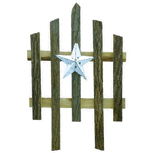 Kunkle Holdings LLC Barnwood Fence with Star White