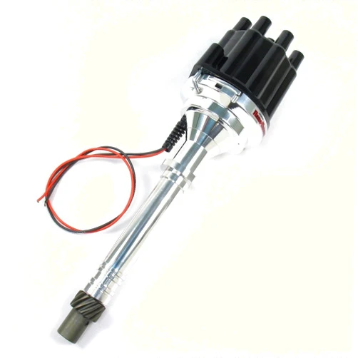 Pertronix D7100800 Flame-Thrower Non Vacuum Black Cap Billet Electronic Distributor with Ignitor III Technology for Chevrolet Small Block/Big Block