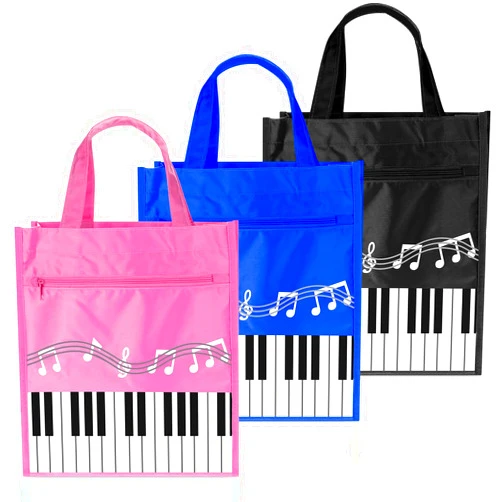 Cunno 3 Pcs Piano Keys Handbag Reusable Tote Bag Shoulder Shopping Bag for Music Teacher Gifts