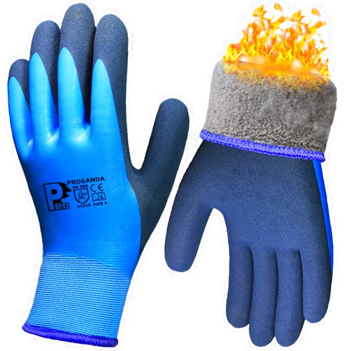 PROGANDA Waterproof Work Gloves Superior Grip Coating Thermal for Outdoor Gardening Car Fishing Multipurpose
