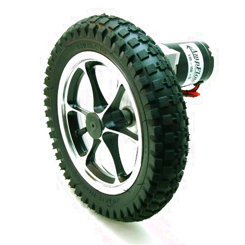 AmpFlow E30-400-G-12W 12.5-Inch Wheel Motor, 12V, 24V, or 36V DC, 680 RPM