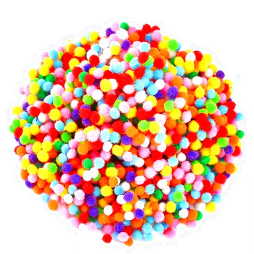 Caydo 2400 Pieces Mini Craft Pompoms Assorted Colors 6 mm Pom poms for Hobby Supplies and Valentine's Day Decorations