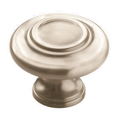 Amerock | Cabinet Knob | Satin Nickel | 1-3/4 inch (44 mm) Diameter | Inspirations | 1 Pack | Drawer Knob | Cabinet Hardware