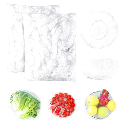 Skycase Fresh Keeping Bag, [200 Pack] Plastic Sealing Bags Food Cover,Universal Stretch Adjustable Bowl Lids for Preservation Fresh with Fruit, Vegetable and Meat