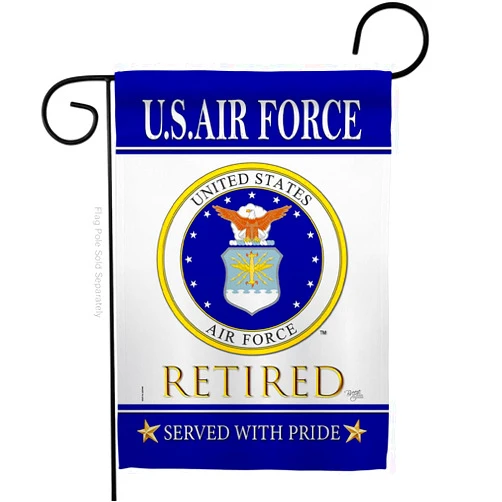Breeze Decor US Air Garden Flag Armed Forces USAF United State American Military Veteran Retire Official House Decoration Banner Small Yard Gift Double-Sided, Made in USA