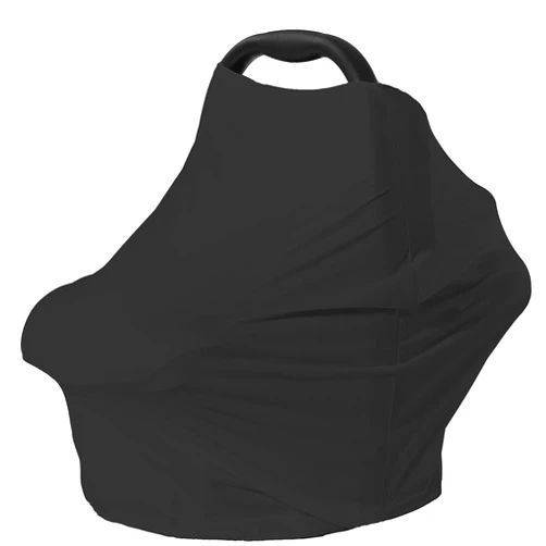 Dudeeghes Carseat Covers for Baby Breastfeeding – Multi use Car Seat Canopy Cover, Infant Stroller Canopy Cover for Boy and Girls (Black Print)