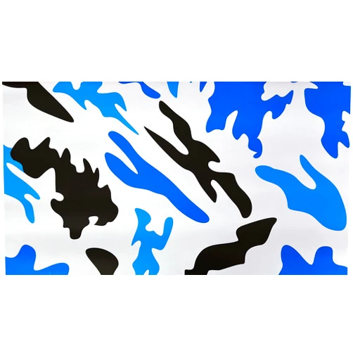 MJVINYL Camo Matte Finish Camouflage Vinyl Film Wrap Decal Air Bubble Free Black White Baby Blue Blue+ Free Tool Kit (120