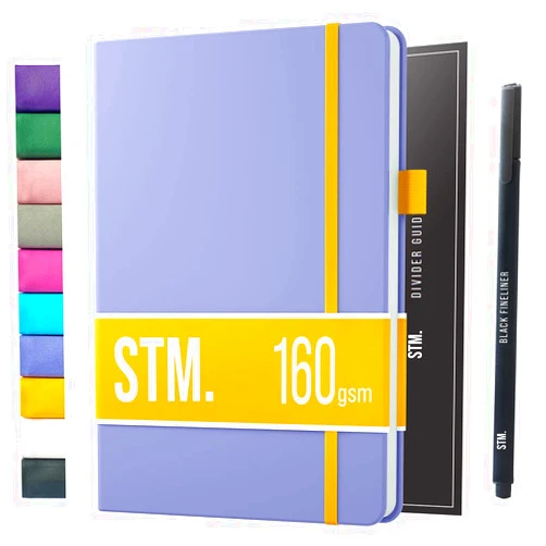 Scribbles That Matter Bullet Dotted Journal Dot Grid Notebook | A5 Daily Journaling Notebooks for Personal Writing, Work, Women | 160gsm Thick Paper, Hard cover, Lay Flat Binding | 5x7 Journals Cuaderno Libretas de apuntes