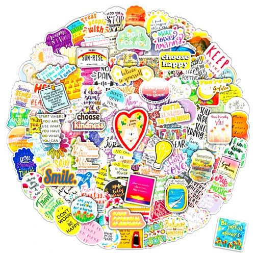 STKJoviale 300PCS Motivational Sticker, Inspirational Words Stickers for Teens Adults Students Teacher Employees Vinyl Encouraging Positive Affirmation Stickers for Water Bottles Laptop Decals Scrapbook Journal