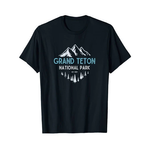 Grand Teton National Park Apparel & Gifts Grand Teton National Park Est 1929 Vintage National Park WY T-Shirt
