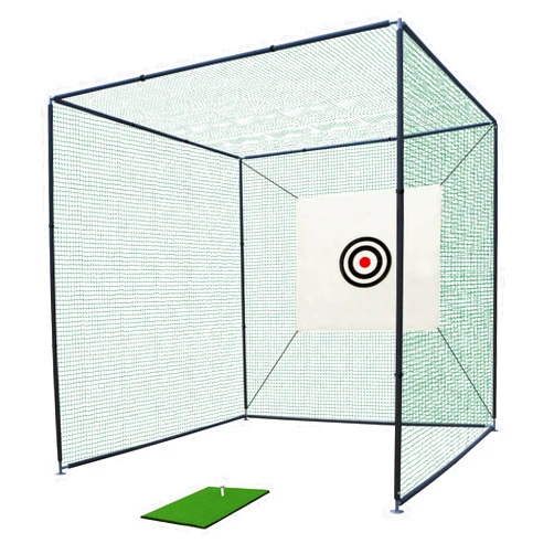 Senyuzhilan 10x10x10FT Golf Practice Net Cage, Portable Multi-Function Hitting Cage with Durable Metal Frame and Net for Backyard, Park, Garage（Indoor Outdoor Use）