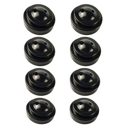 Zigvert 8 Pack Miniature Two Hole Flag Stand Base, Twin Desk Flag Holder, Mini Flag Stand, Two Hole Black Base For 4