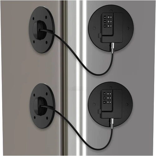 OYUGET Refrigerator Lock for Kids, 2 Pack Fridge Lock Child Proof Cabinet Locks with Adhesive, Combination Child Safety Locks for Doors, Furniture, Kitchen, Oven, Toilet, No Drill & Easy Installation