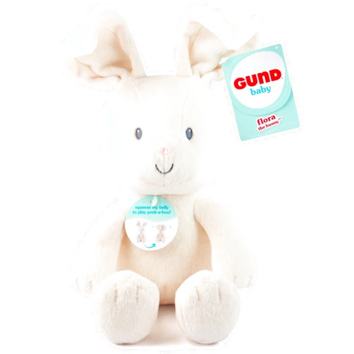 GUND Baby Peek-a-Boo Flora Bunny Plush, Bunny Rabbit Stuffed Animal, Baby Toy for Ages 0 and Up, Cream, 7
