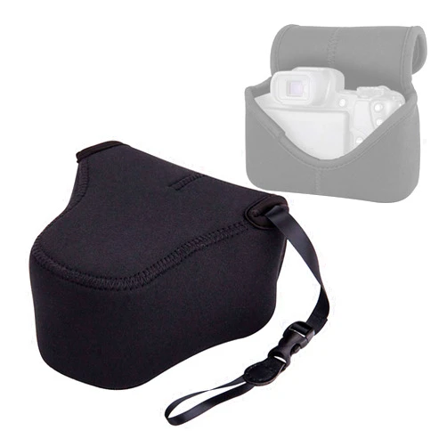 Fotasy JJC Black Ultra Light Neoprene Camera Case for Fujifilm Fuji X-T100 X-T30 X-T20 X-T10 +16-50mm/ 18-55mm/15-45mm/ 23mm Lens/50mm Lens, Pouch Bag for Olympus E-PL8 E-M5II E-M10 II, Canon M50 M5