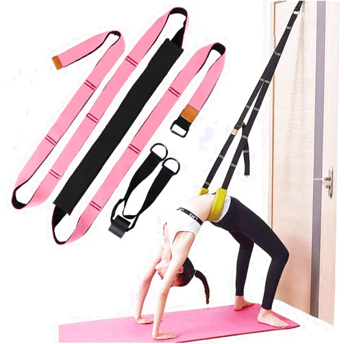 Xemz Back Bend Assist Trainer - Improve Back and Waist Flexibility, Door Flexibility Stretching Strap, Home Equipment for Ballet, Dance, Yoga, Gymnastics, Cheerleading, Splits Light Pink