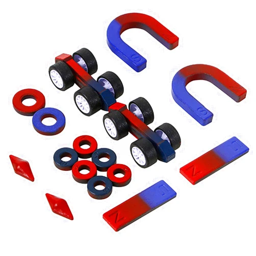 AOMAG Junior Science Magnetism Set for Experiment Education Kids Magnet Kit School Classroom Science Educational Toys,Including Bar/Ring/Horseshoe Magnets