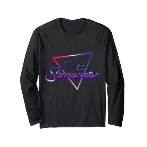 The Sermonator Christians Pastor Designs The Sermonator - Pastor, Bible, Christian Worship - Triangle Long Sleeve T-Shirt