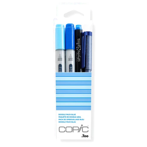 Copic Marker Copic Paint Markers, 4-Pieces, Blue, 4 Count