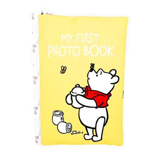 KIDS PREFERRED Disney Winnie The Pooh Photo Album with Soft Pages and Crinkle Sounds for Babies and Toddlers – Holds 4x6 Photos and On The Go Strap for Stroller, Car Seat or Crib for Baby