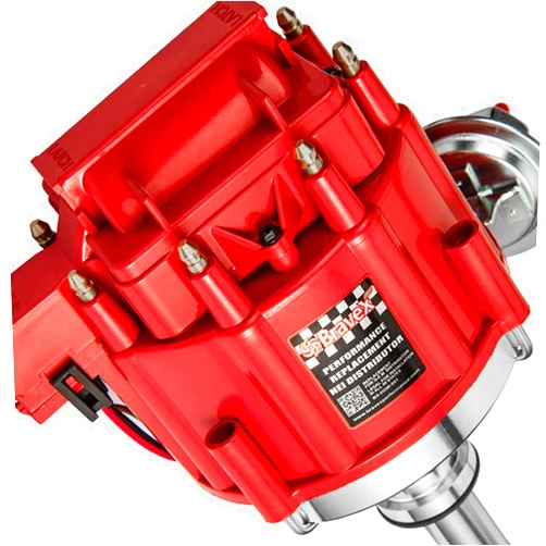 Bravex STEINBRÜCKE High Performance Red Cap HEI Distributor for Chevy gm SBC 283 305 307 327 350 400 BBC 454 396 427 Small/Big Block 65k coil 7500RPM