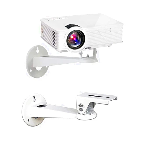 Drsn Mini Projector Wall Mount/Projector Hanger/CCTV Security Camera Housing Mounting Bracket(White) - for CCTV/Camera/Projector/Webcam - with Load 11 lbs Length 7.8 inch - Rotation 360° (White)