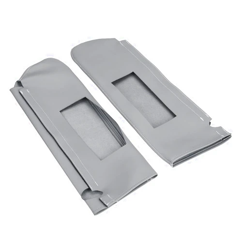 JAMESVAN Sun Visor Cover Skin,A Pair Sun Visor Replacement Cover Skin Compatible with Chevy Tahoe Suburban Yukon 1995-1999,Microfiber Leather Sun Visor Cover Skin, Left and Right,Gray